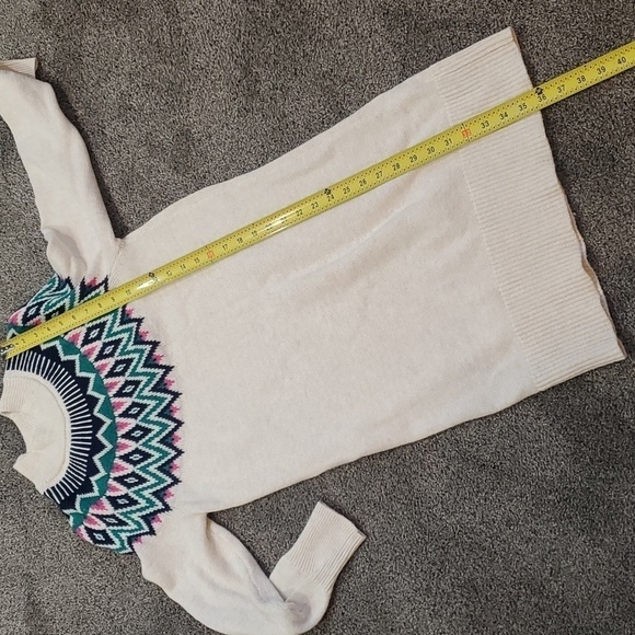 Old Navy Womens Y2K Aztec Hobo Knit Sweater mini dress tunic sz S - Picture 5 of 6